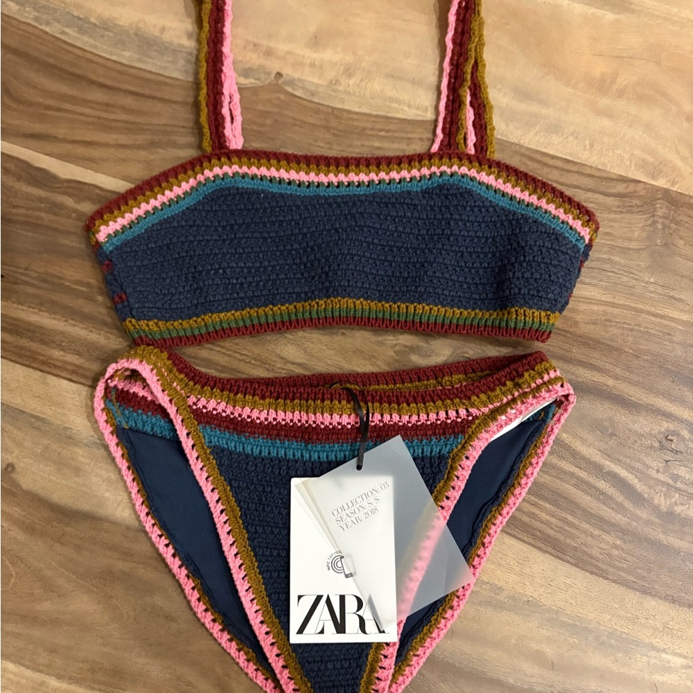 Zara Colorful Crochet Bikini Set